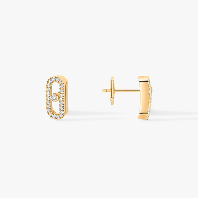 Luxury Paris Jewelry For Women Luxury Jewelry 18K Yellow Gold Move Uno Diamond Earrings