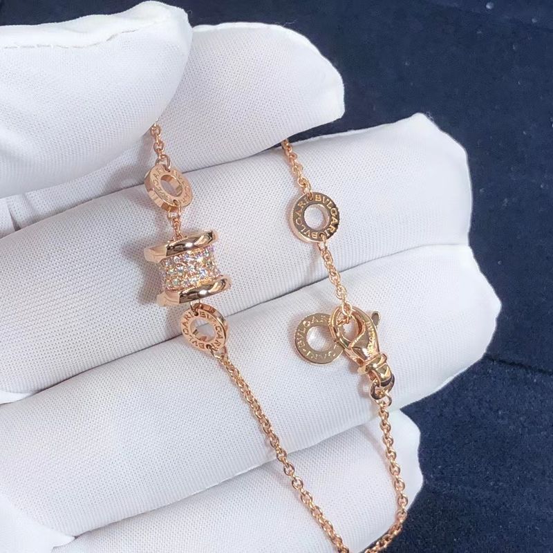 गुणवत्ता 18K गोल्ड Bvlgari B Zero1 ब्रेसलेट प्राकृतिक हीरे Au750 समर्थन निजी अनुकूलन कारखाना
