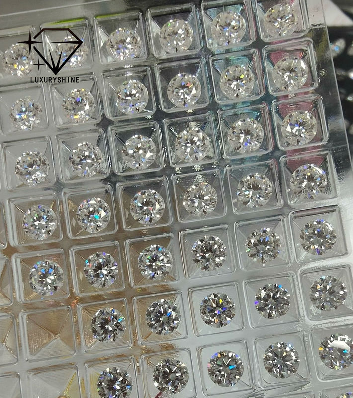 गुणवत्ता LuxuryShine VS1 लैब से उगाया गया हीरा 1ct 2ct 3ct 4ct 5ct गोल कट सफेद उत्कृष्ट कट आईजीआई प्रमाणित कारखाना