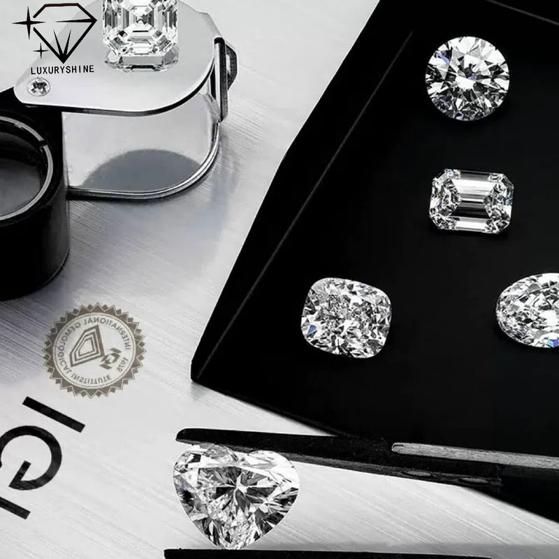 गुणवत्ता LuxuryShine VS2 Heart Excellent Cut Lab Grown Diamond Real Diamonds & Wedding Jewelry & Customized Jewelry Support विशेष अनुकूलन कारखाना