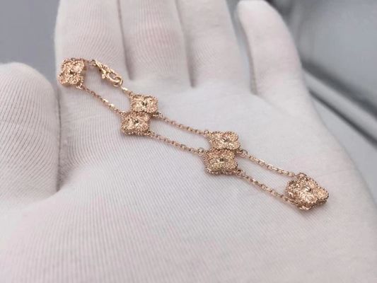 गुणवत्ता वैन क्लीफ एंड अर्पेल्स स्वीट अलहम्ब्रा ब्रेसलेट 6 मोटिफ्स रोज गोल्ड कारखाना