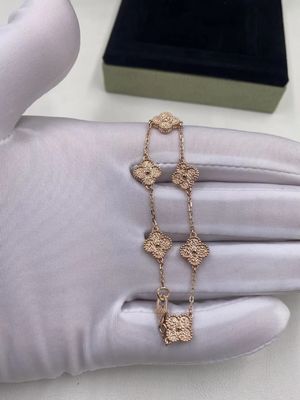 गुणवत्ता वैन क्लीफ एंड अर्पेल्स स्वीट अलहम्ब्रा ब्रेसलेट 6 मोटिफ्स रोज गोल्ड कारखाना