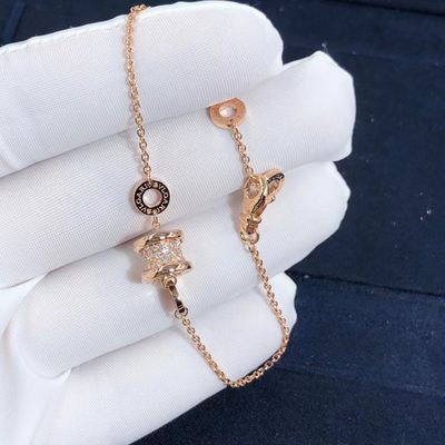 गुणवत्ता 18K गोल्ड Bvlgari B Zero1 ब्रेसलेट प्राकृतिक हीरे Au750 समर्थन निजी अनुकूलन कारखाना