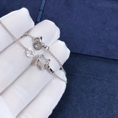गुणवत्ता 18K गोल्ड Bvlgari B Zero1 ब्रेसलेट प्राकृतिक हीरे Au750 समर्थन निजी अनुकूलन कारखाना