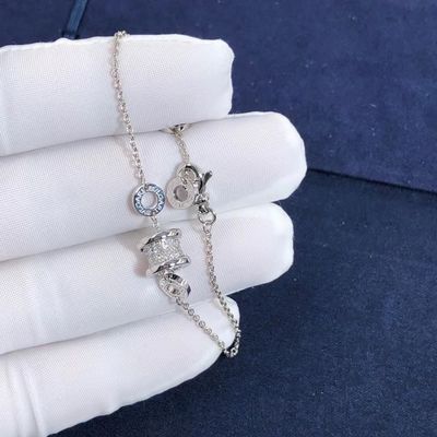 गुणवत्ता 18K गोल्ड Bvlgari B Zero1 ब्रेसलेट प्राकृतिक हीरे Au750 समर्थन निजी अनुकूलन कारखाना