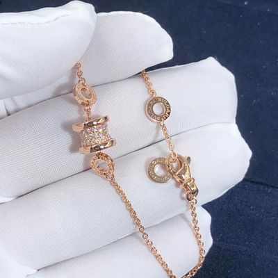 गुणवत्ता 18K गोल्ड Bvlgari B Zero1 ब्रेसलेट प्राकृतिक हीरे Au750 समर्थन निजी अनुकूलन कारखाना