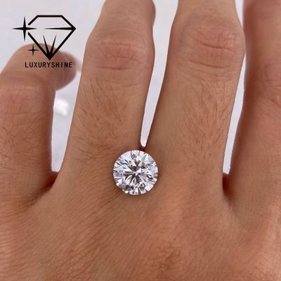 गुणवत्ता LuxuryShine VS2 गोल आकार लैब में उगाया गया हीरा 1CT 2CT 3CT 4CT 5CT D-F रंग सफेद हीरा IGI प्रमाणपत्र के साथ कारखाना