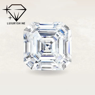 गुणवत्ता LuxuryShine VVS-VS Asscher Shape Lab बढ़ी हुई हीरा 0.1-10CT D-F रंग सफेद हीरा IGI प्रमाण पत्र के साथ 3EX कट स्टोन कारखाना