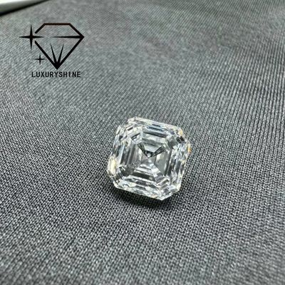 गुणवत्ता LuxuryShine VVS-VS 0.1-10CT Asscher Shape Lab बढ़ी हुई हीरा D-F रंग सफेद हीरा IGI प्रमाण पत्र के साथ 3EX कट स्टोन कारखाना