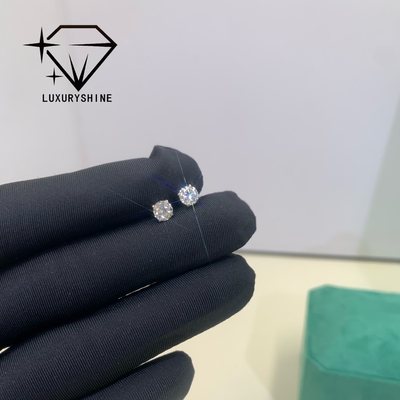 LuxuryShine Round Lab Grown Diamond Stud Earrings VVS2/VS1 Clarity 18K Solid Gold Custom Jewelry with IGI Certificate फैशन की झुमके वेलेंटाइन दिवस का उपहार