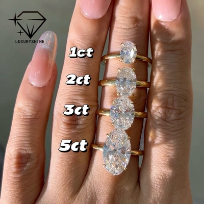 लक्जरीशाइन ओवल कट वीवीएस2/वीएस1 लैब में उगाया गया हीरा 1-5CT सोलिटेयर रिंग 18K ठोस सोना कस्टम ज्वेलरी आईजीआई सर्टिफिकेट के साथ