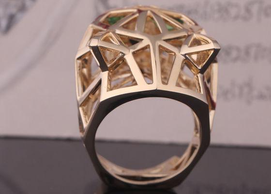 गुणवत्ता Panthère De Cartier Ring येलो गोल्ड Tsavorite Garnets Onyx कारखाना
